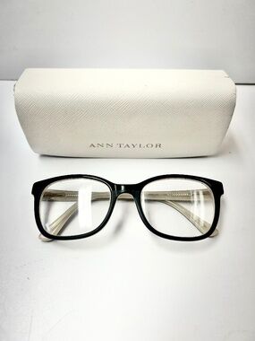 Ann Taylor Eyeglasses Frames and Case AT323 C01 Black Grey